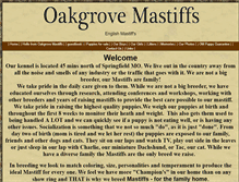 Tablet Screenshot of oakgrovemastiffs.com